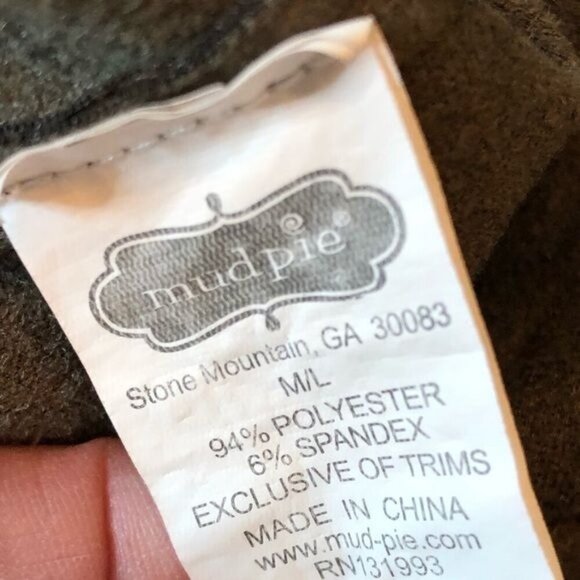 Green Mudpie Suede Like Cloth Draped Vest Sz. M/L - Picture 11 of 14